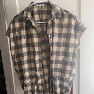 Madewell Short Sleeve Button Down Shirt with Collar